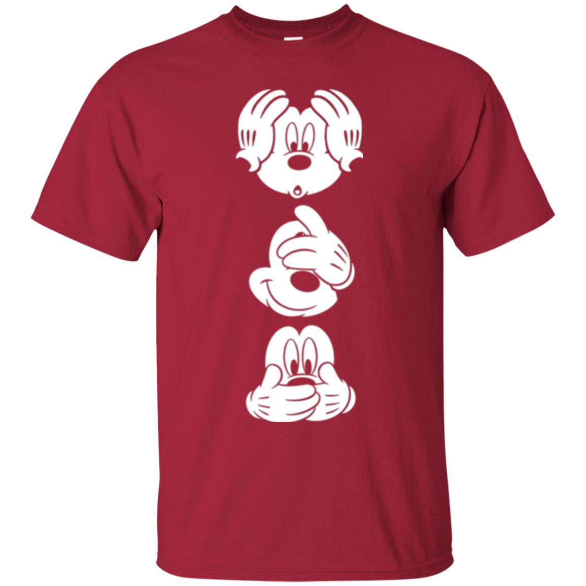 Cartoon T-shirt Disney Mickey Mouses Graphic Cardinal