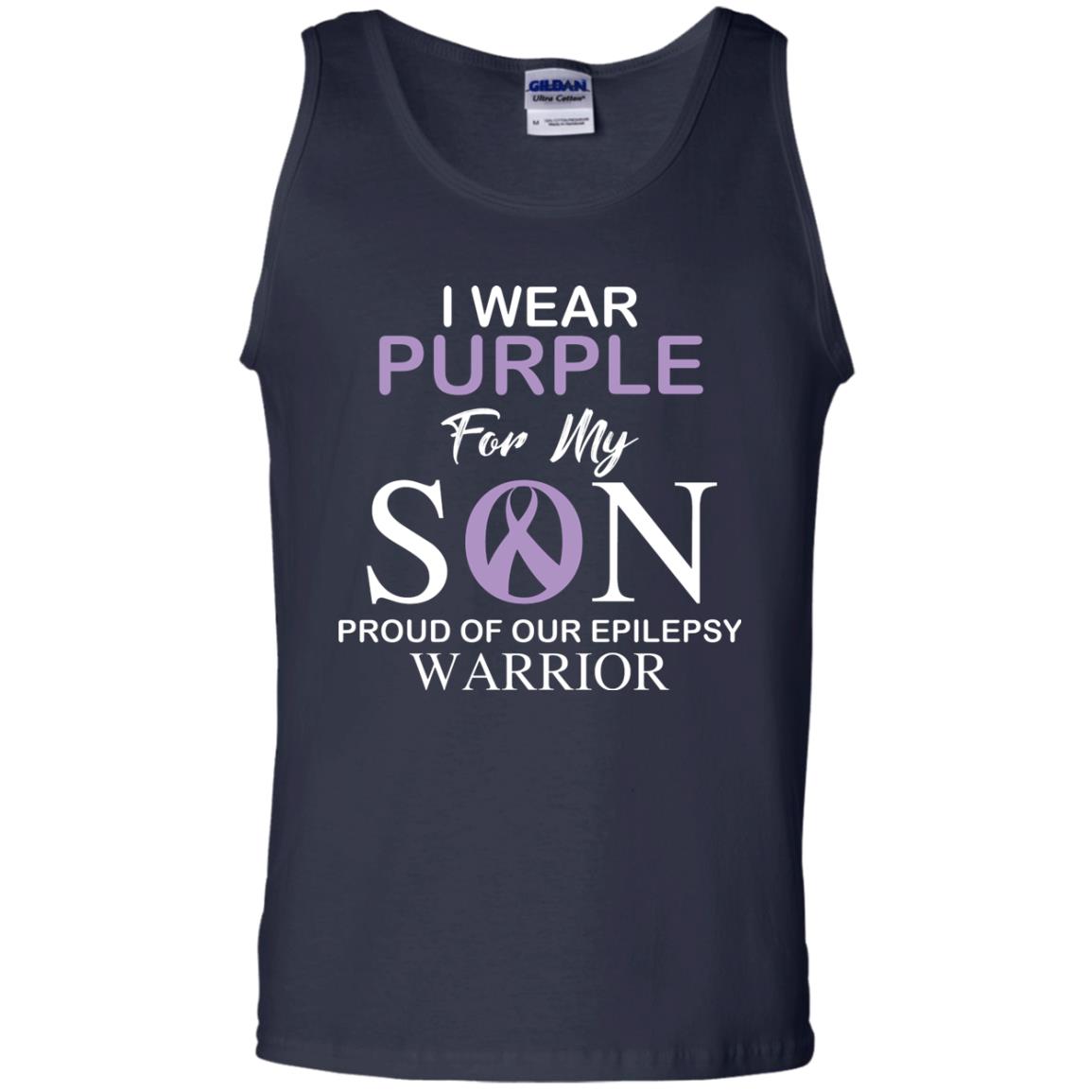 Epilepsy Warrior T-shirt I Wear Purple For My Son Proud Of Our Epilepsy Warrior Navy