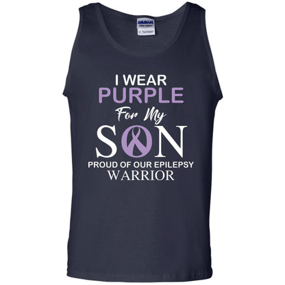 Epilepsy Warrior T-shirt I Wear Purple For My Son Proud Of Our Epilepsy Warrior Navy