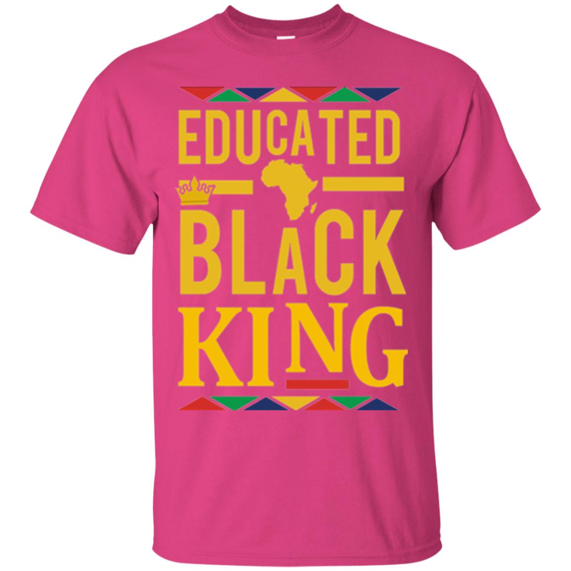 African Dna Pride T-shirt Dashiki Educated Black King Heliconia