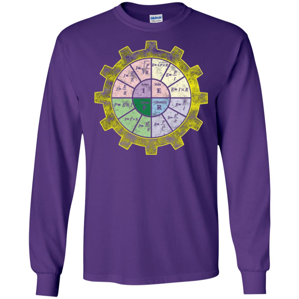 Ohms Law Shirt-ohms Law Diagram Electrical Engineer T-shirt Purple