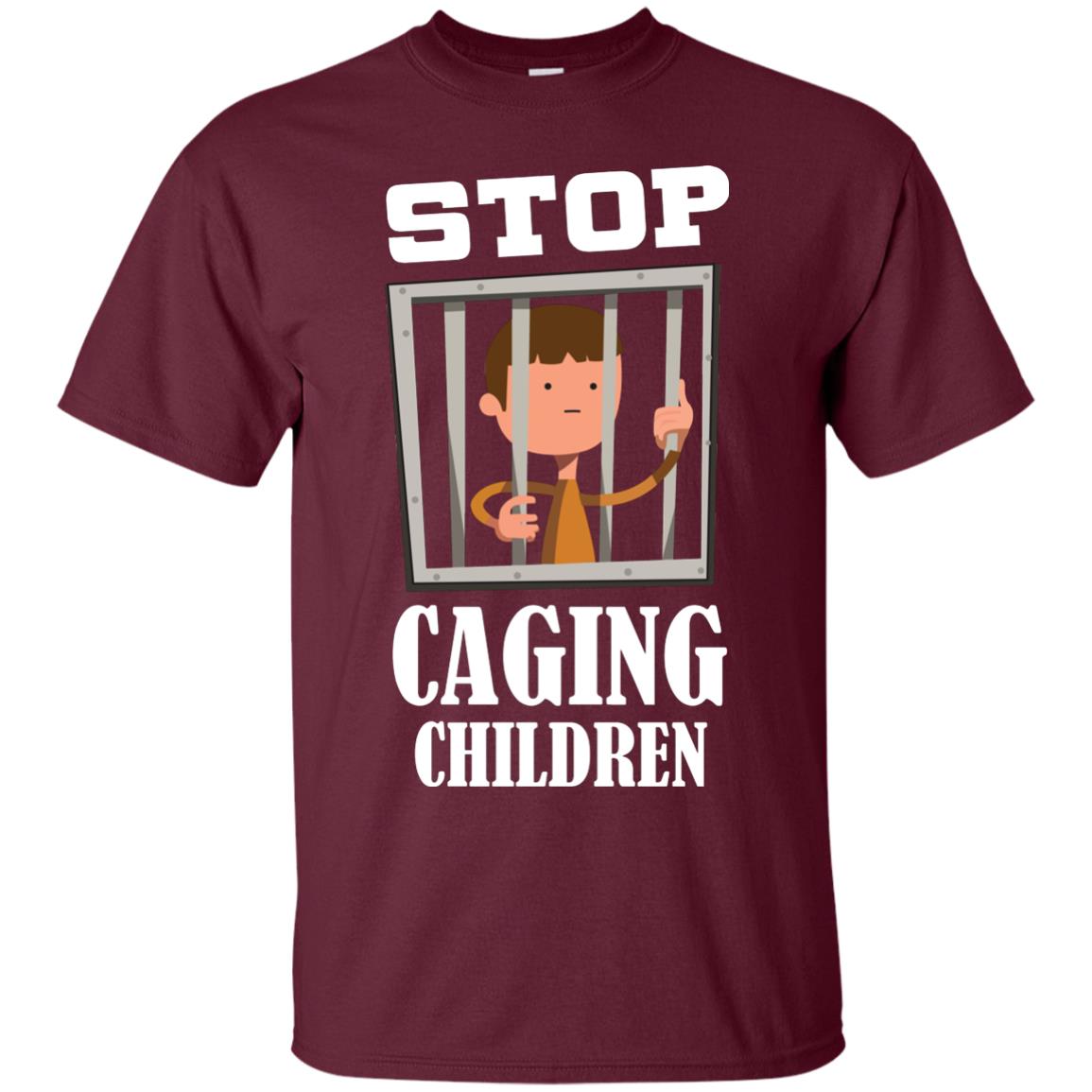 Stop Caging Children Shirt Maroon