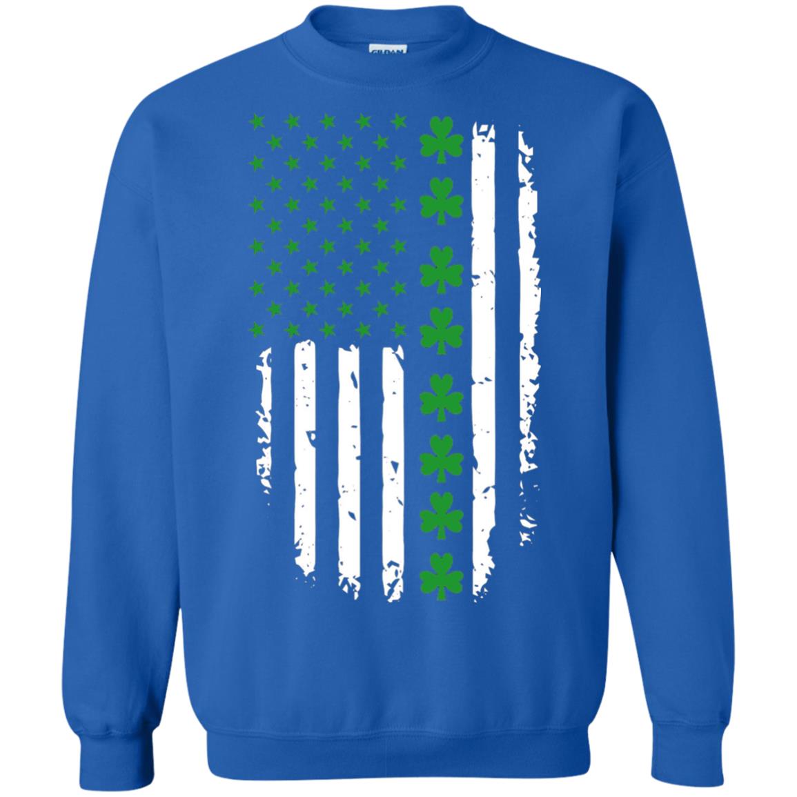 St. Patrick's Day T-shirt Irish American Flag T-shirt Royal
