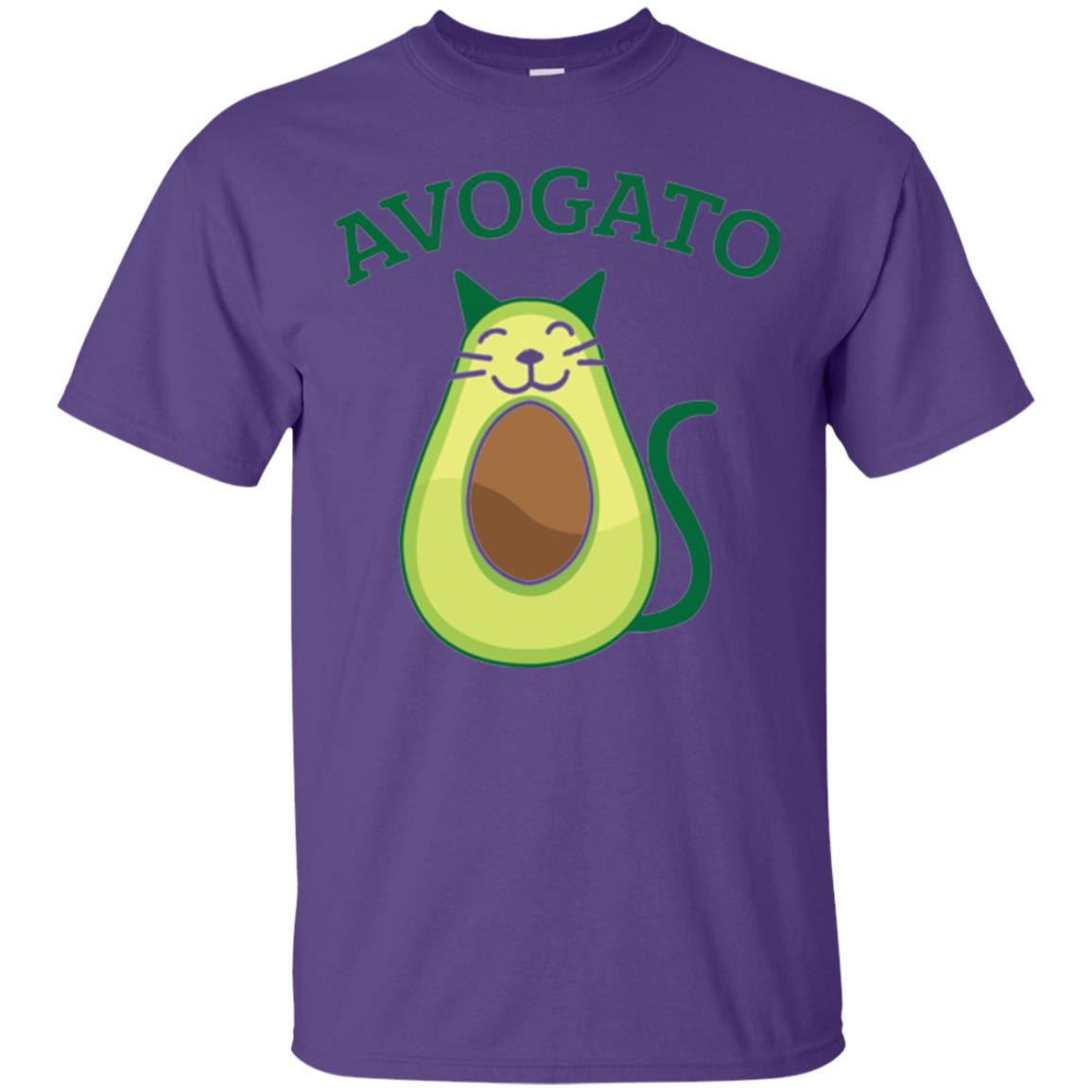 Avogato Avocado Cat Kitty Funny Meow T-shirt Purple
