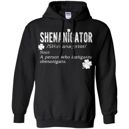 Shenanigator Shamrocks St. Patrick Day Shirt For Irish Black