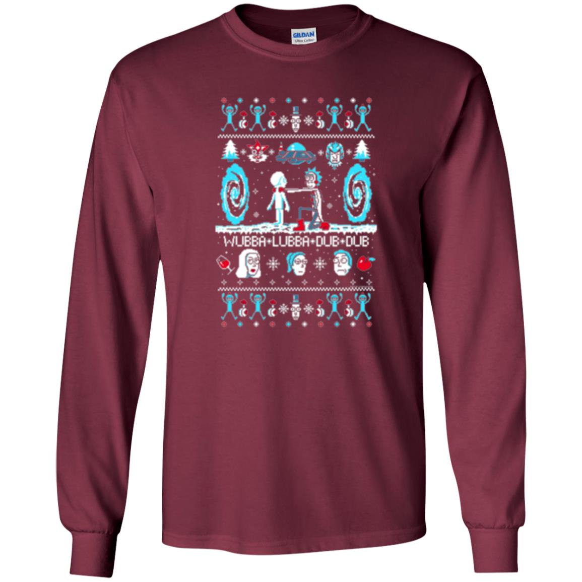 Cartoon T-shirt Build A Snowmorty Maroon