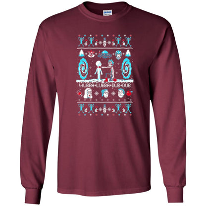 Cartoon T-shirt Build A Snowmorty Maroon