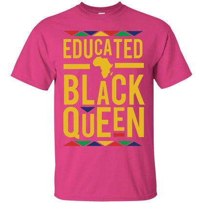 African Dna Pride T-shirt Dashiki Educated Black Queen Heliconia