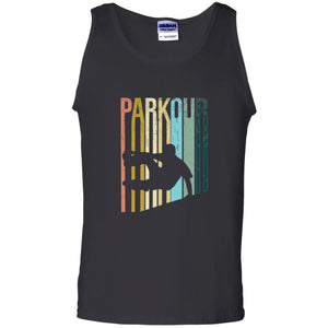 Parkour T-shirt Distressed Style Parkour Silhouette