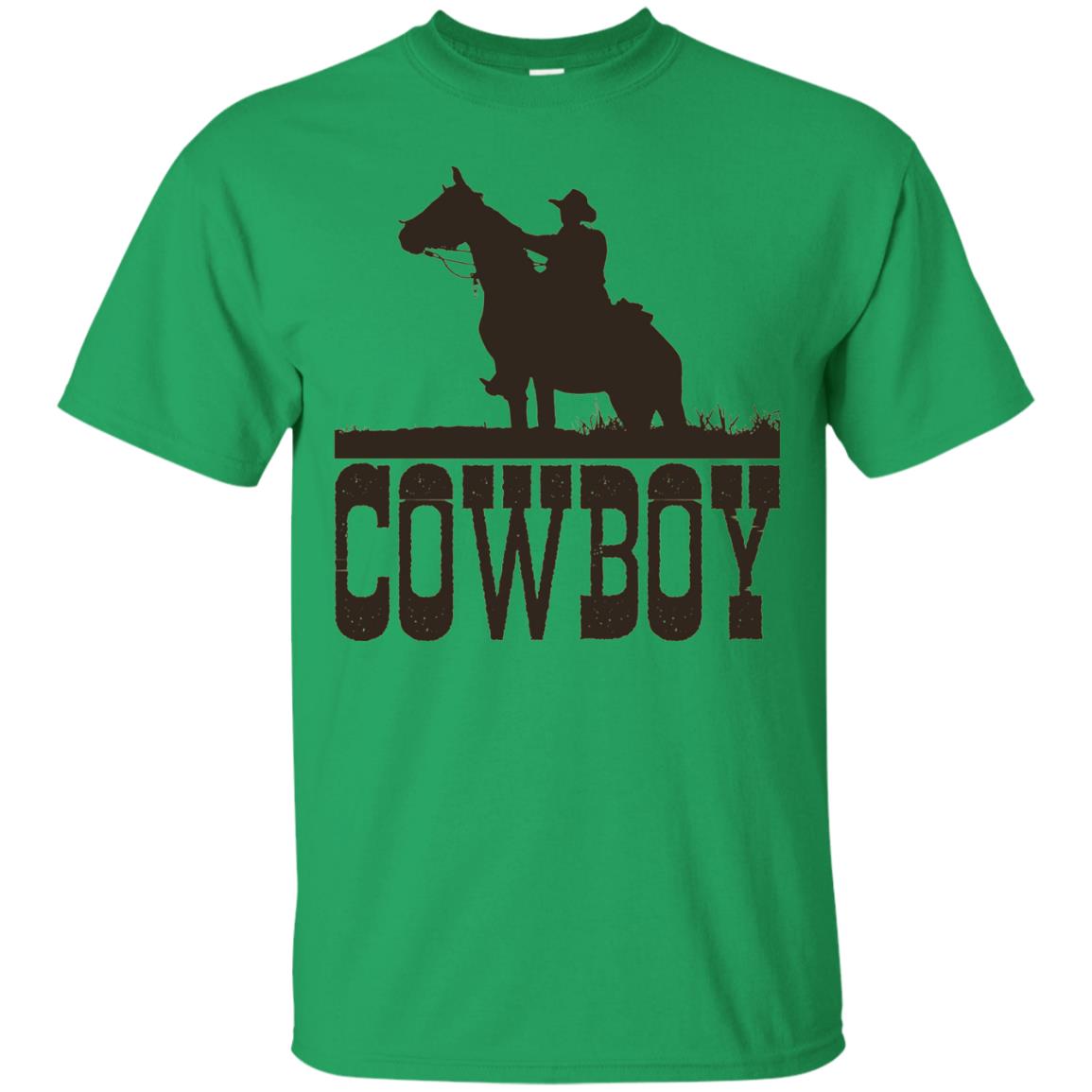 Horse Rider Western Cowboy T-shirt Irish Green