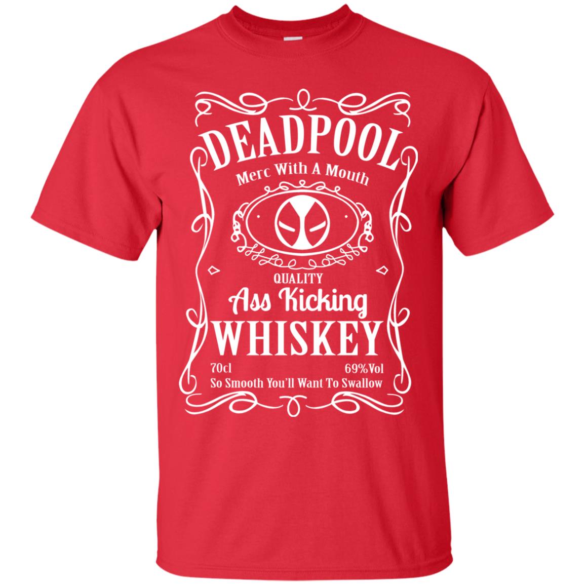 Deadpool Merc With A Mouth Quality Kiching Whiskey So Smooth You Will Want To Swallow Red