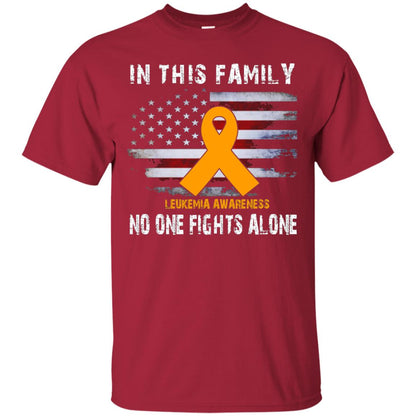 Leukemia Awareness No One Fights Alone Shirt Cardinal