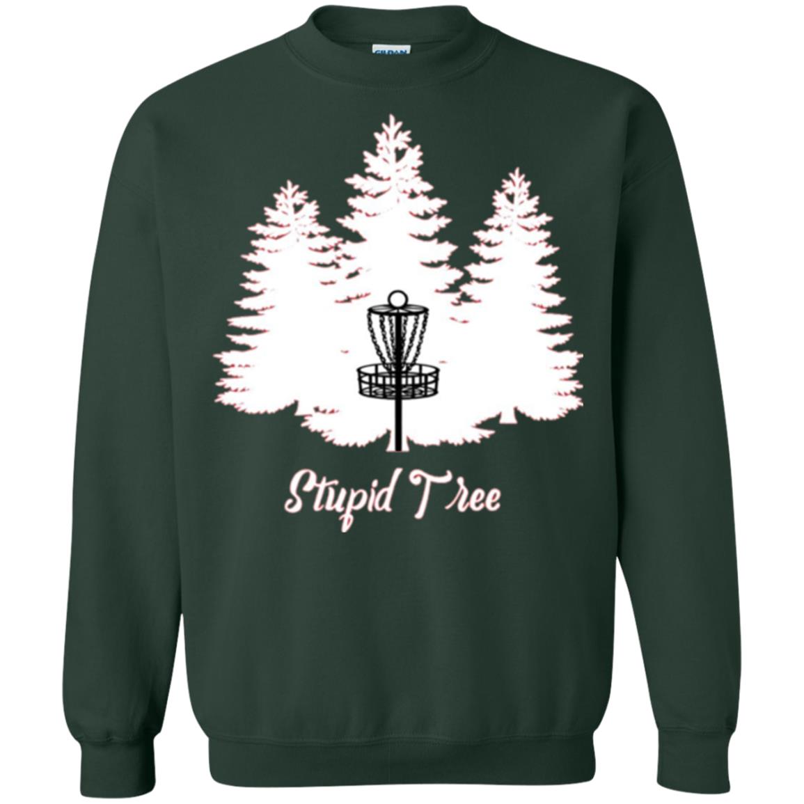 Disc Golf T-shirt Stupid Tree Forest Green