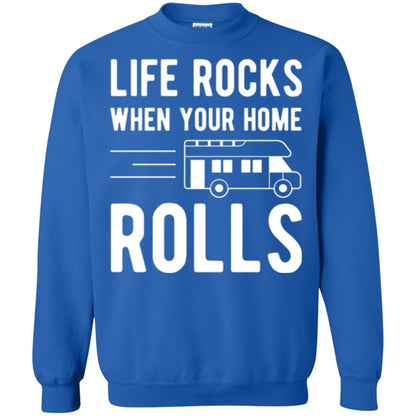 Camper Rv T-shirt Life Rocks When Your Home Roll Royal