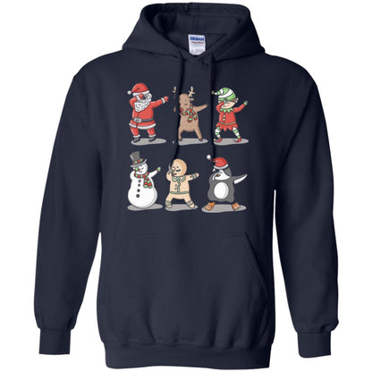 Christmas T-shirt Dabbing Santa Ugly Sweater Navy