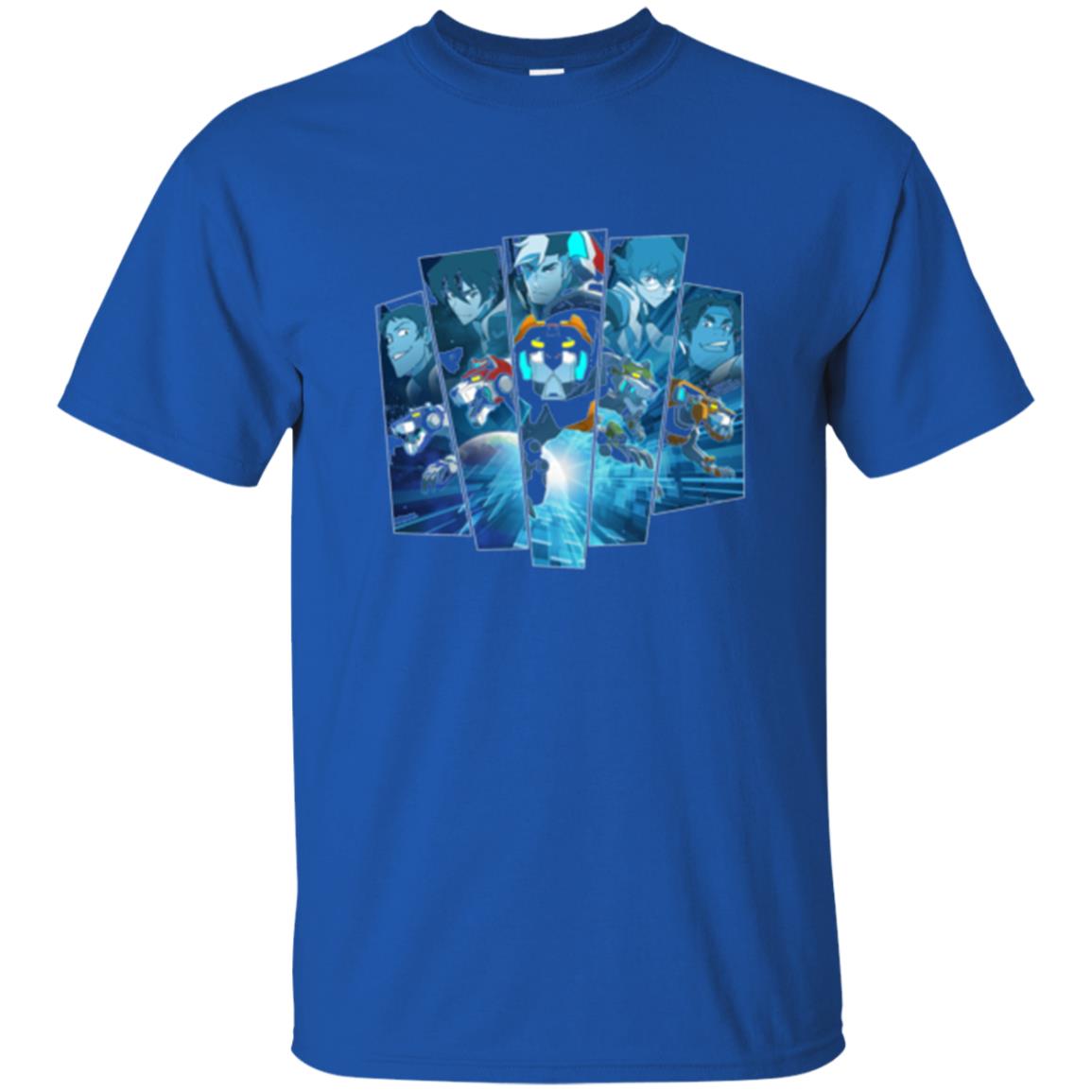 Voltron Legendary Defender 5 Lions In Blue Hue T-shirt Royal