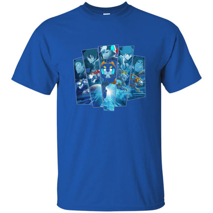 Voltron Legendary Defender 5 Lions In Blue Hue T-shirt Royal