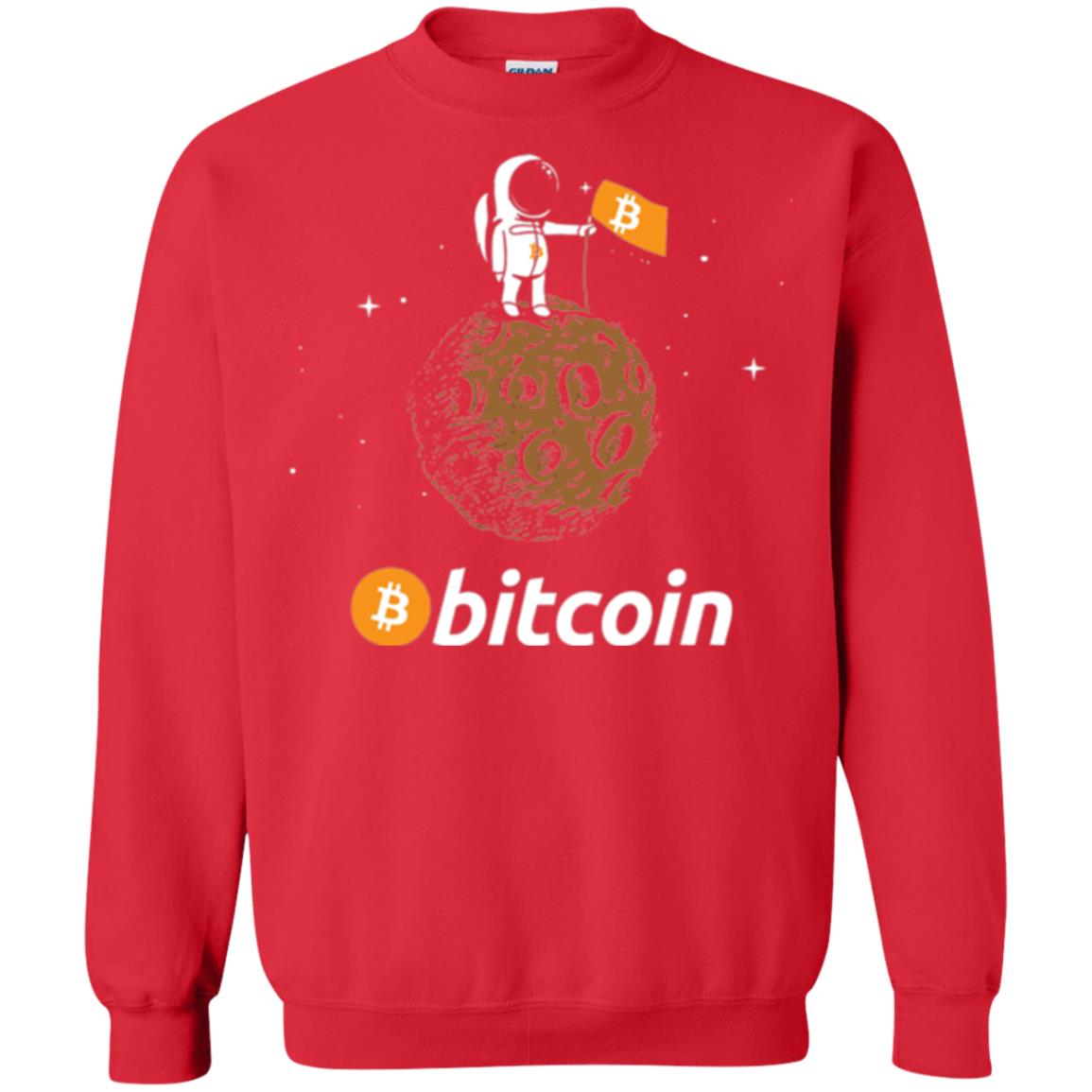 Bitcoin T-shirt Featuring Astronaut Red