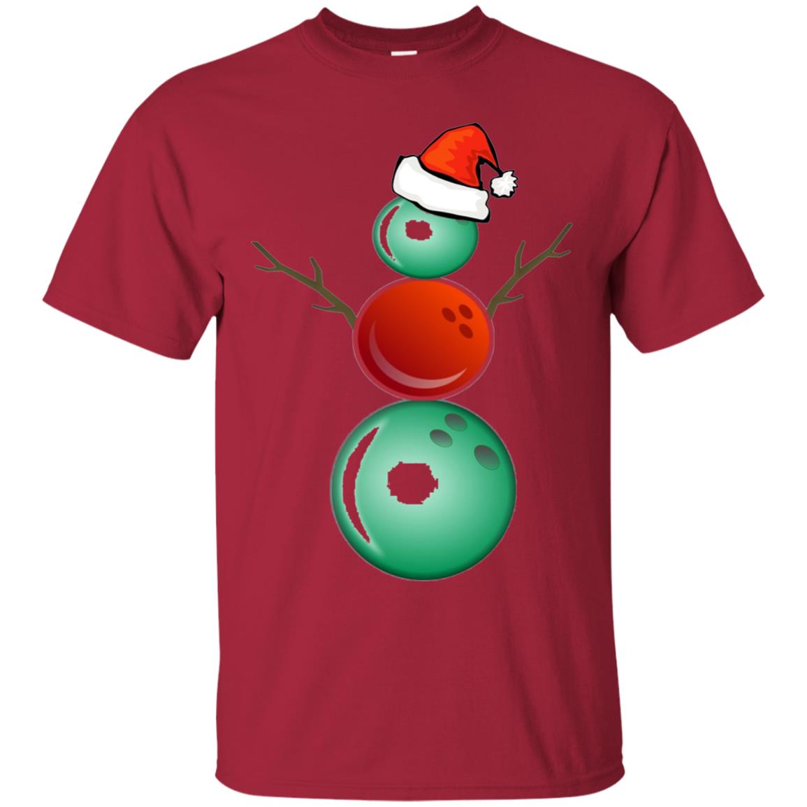 Funny Christmas Shirts Bowling Snowman Cardinal