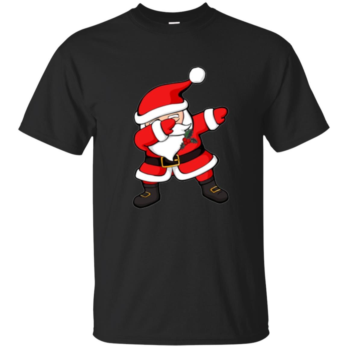 Christmas T-shirt Dabbing Santa Claus Christmas Dab Novelty Black