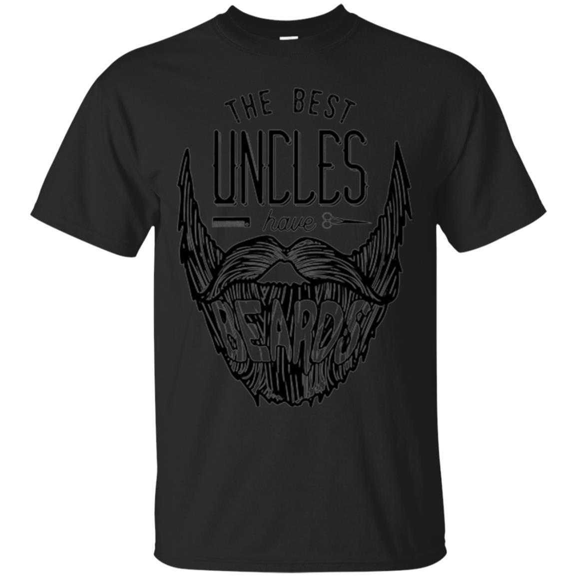 Funny Uncle T-shirt The Best Uncles Have Beards Black