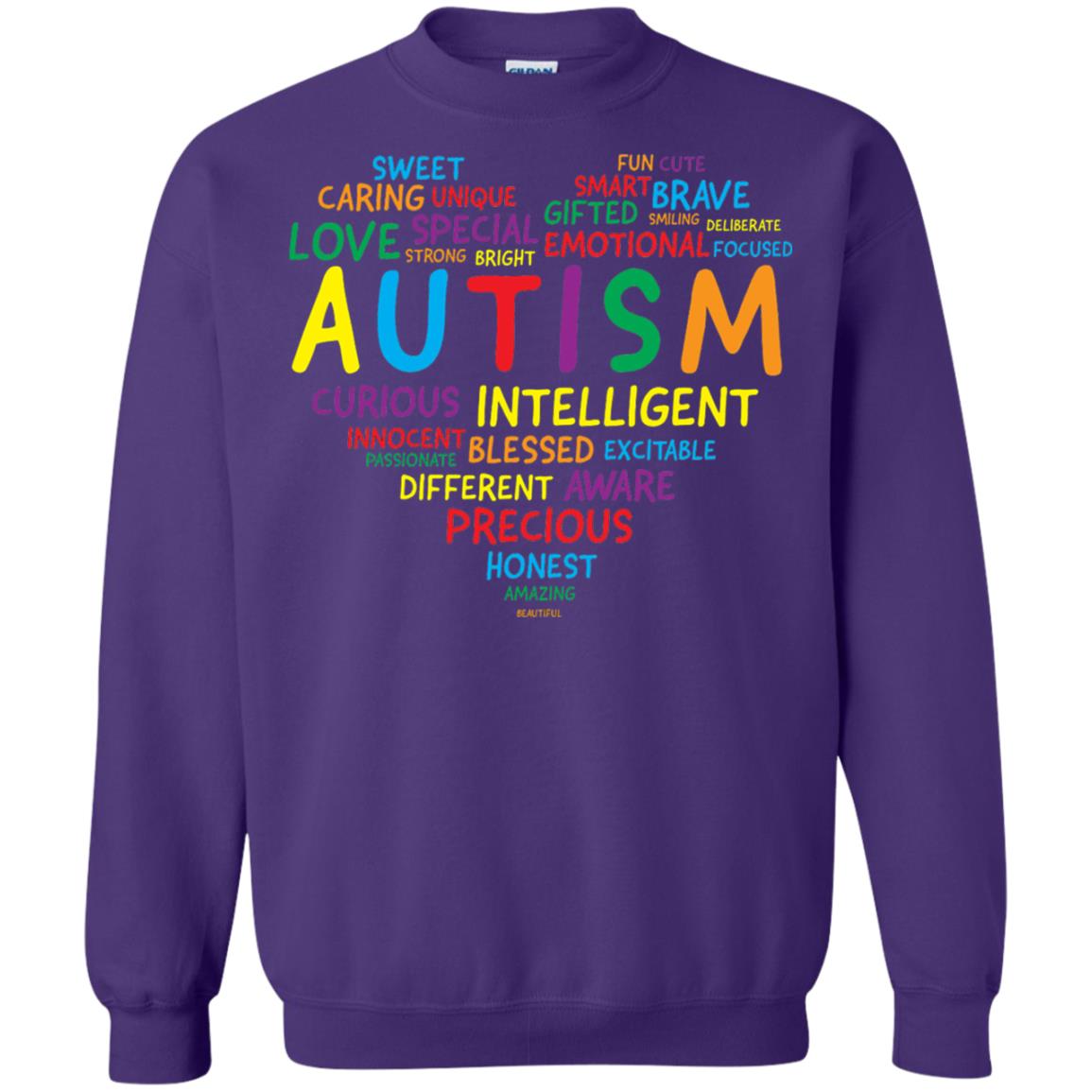 Autism Heart Autism Awareness T-shirt Purple