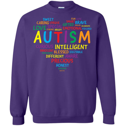 Autism Heart Autism Awareness T-shirt Purple