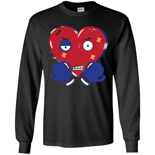 Sad Valentines Day T-shirt Patched Up Heart Black
