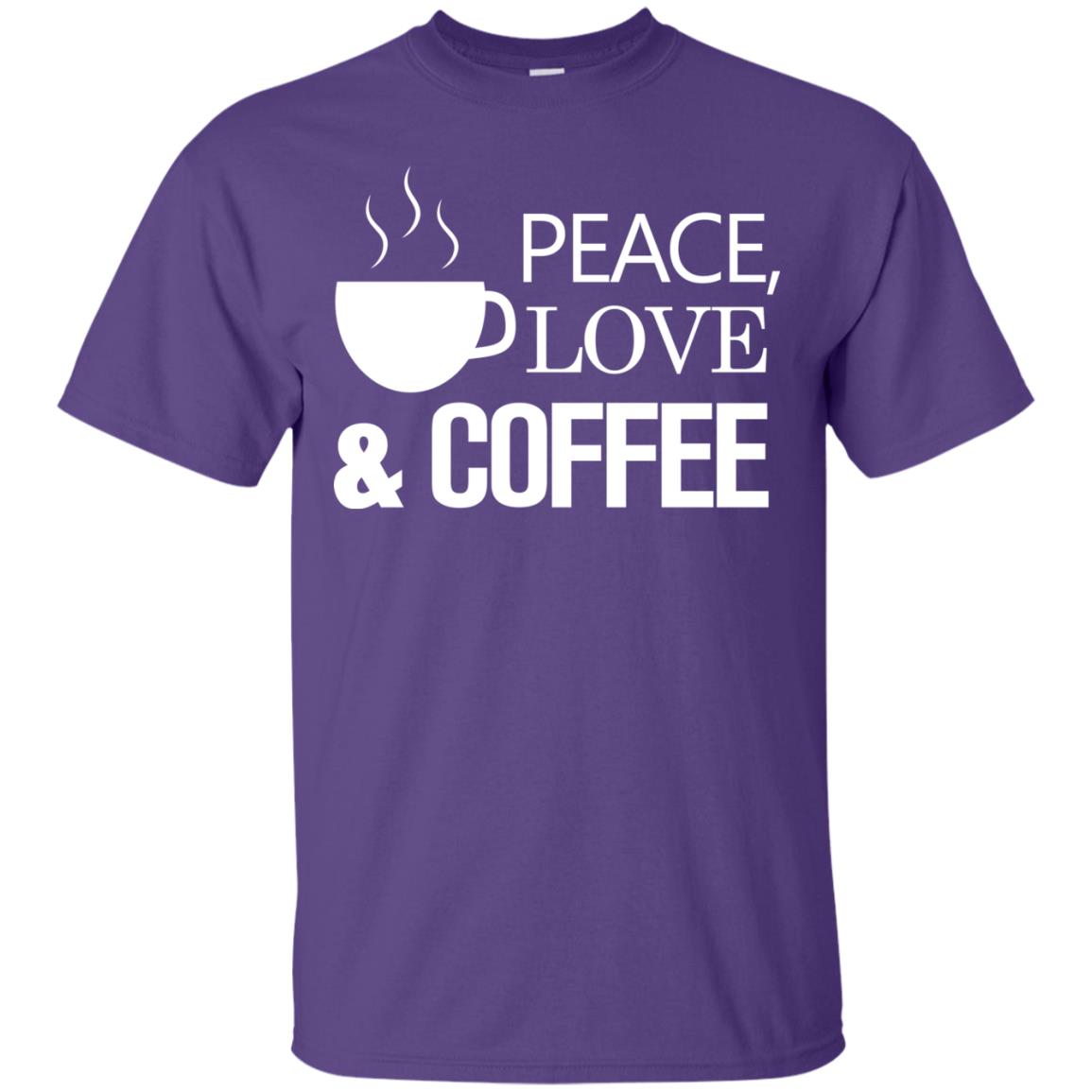 Peace Love And Coffee Shirt Purple