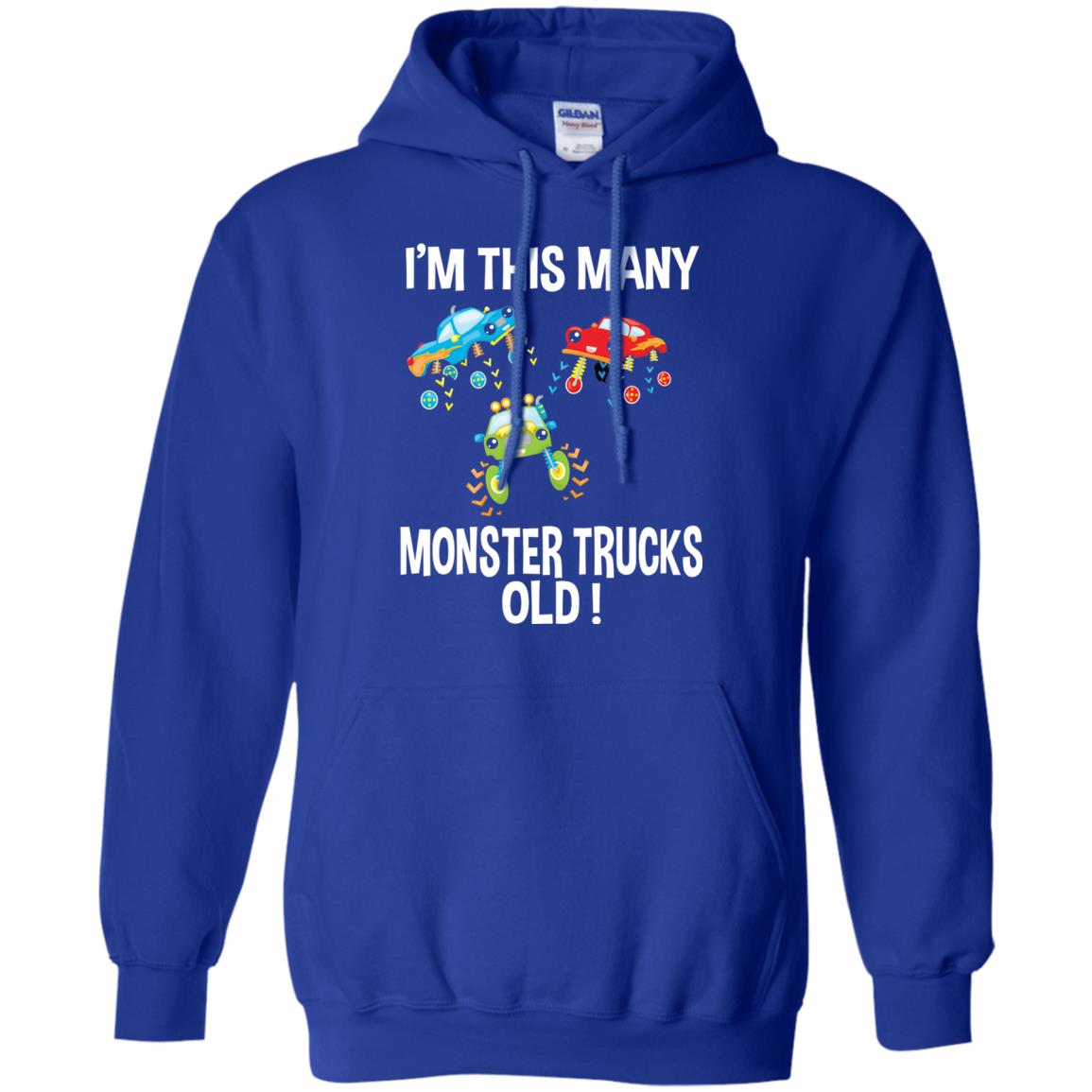 Birthday 3th Shirt Im This Many Monster Trucks Old Royal
