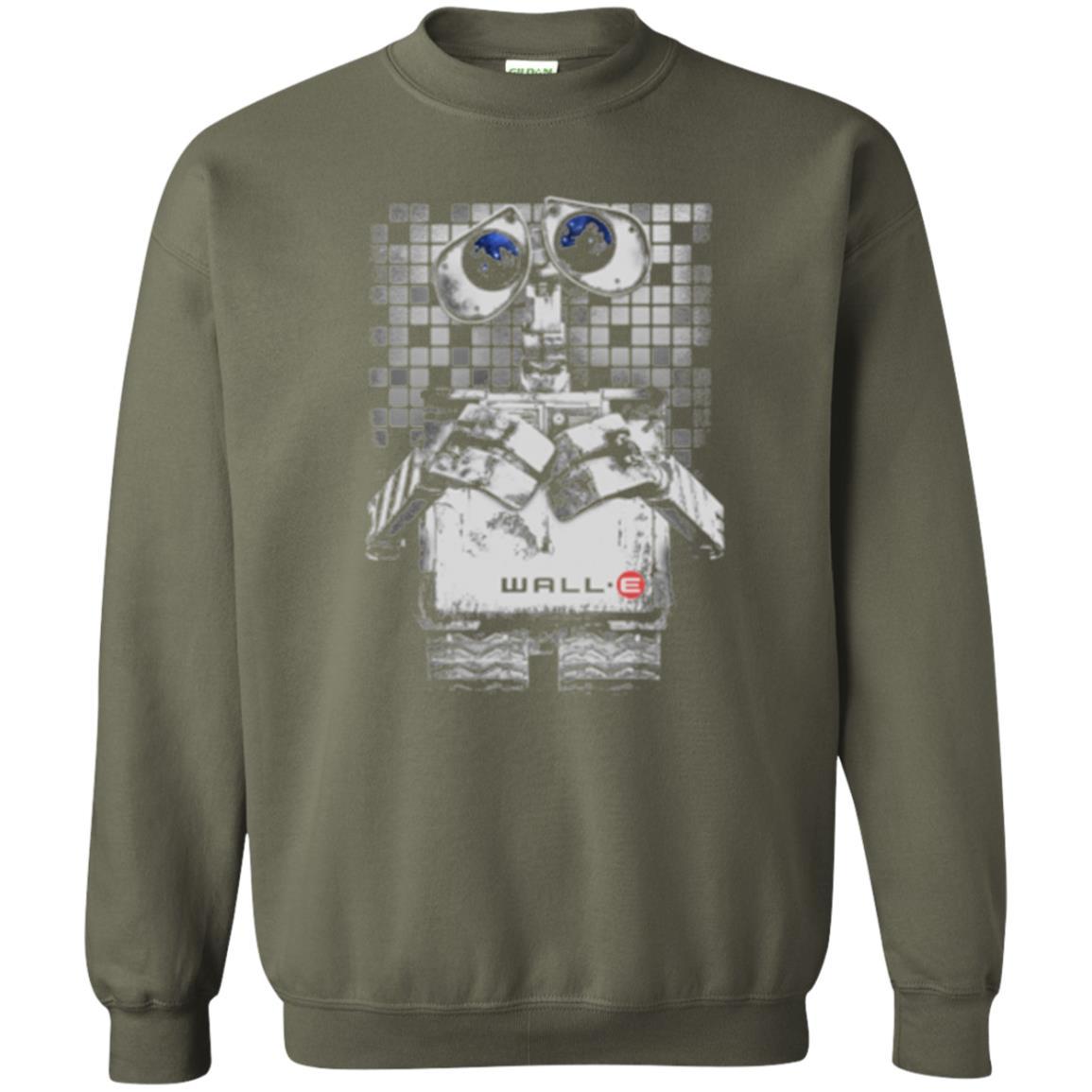 Film T-shirt Wall-e Tile Portrait Graphic Military Green