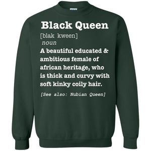 African Pride Melanin Educated T-shirt Black Queen Definition