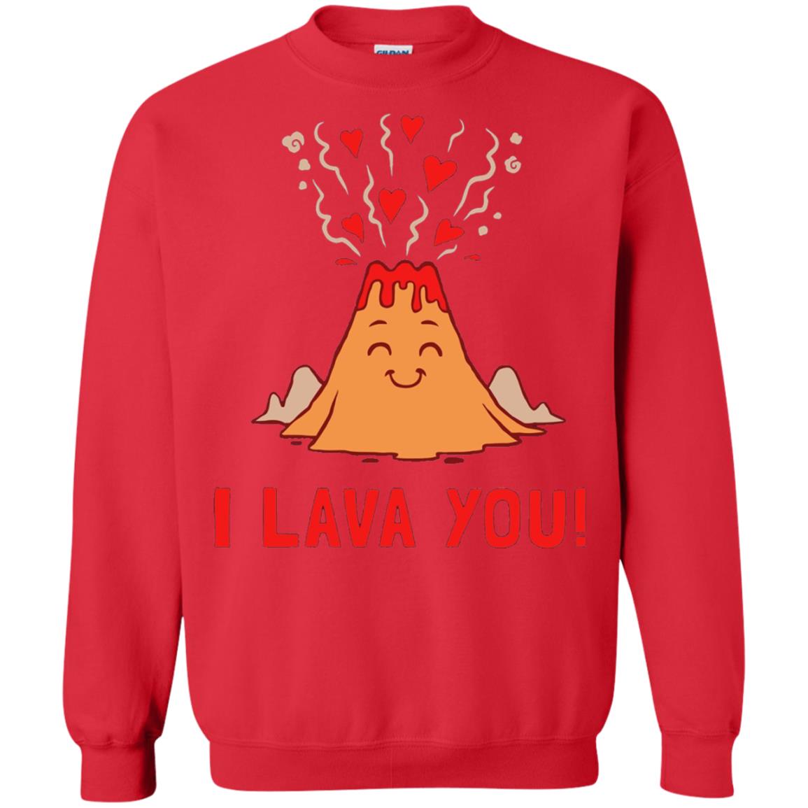 Funny Volcano Valentines Love T-shirt I Lava You T-shirt Red