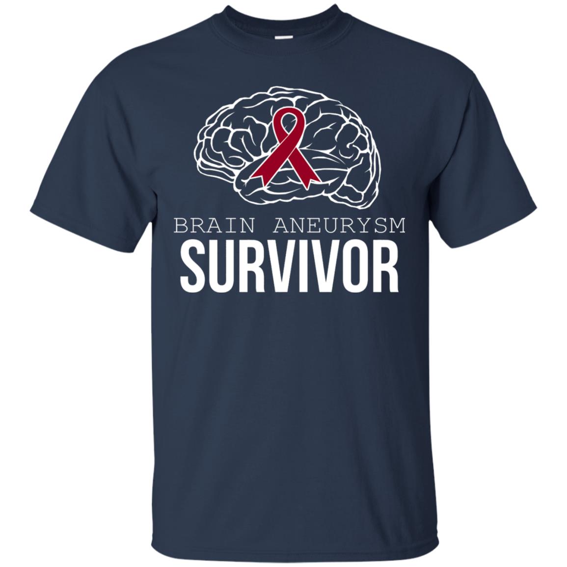 Brain Aneurysm Survivor T-shirt Navy