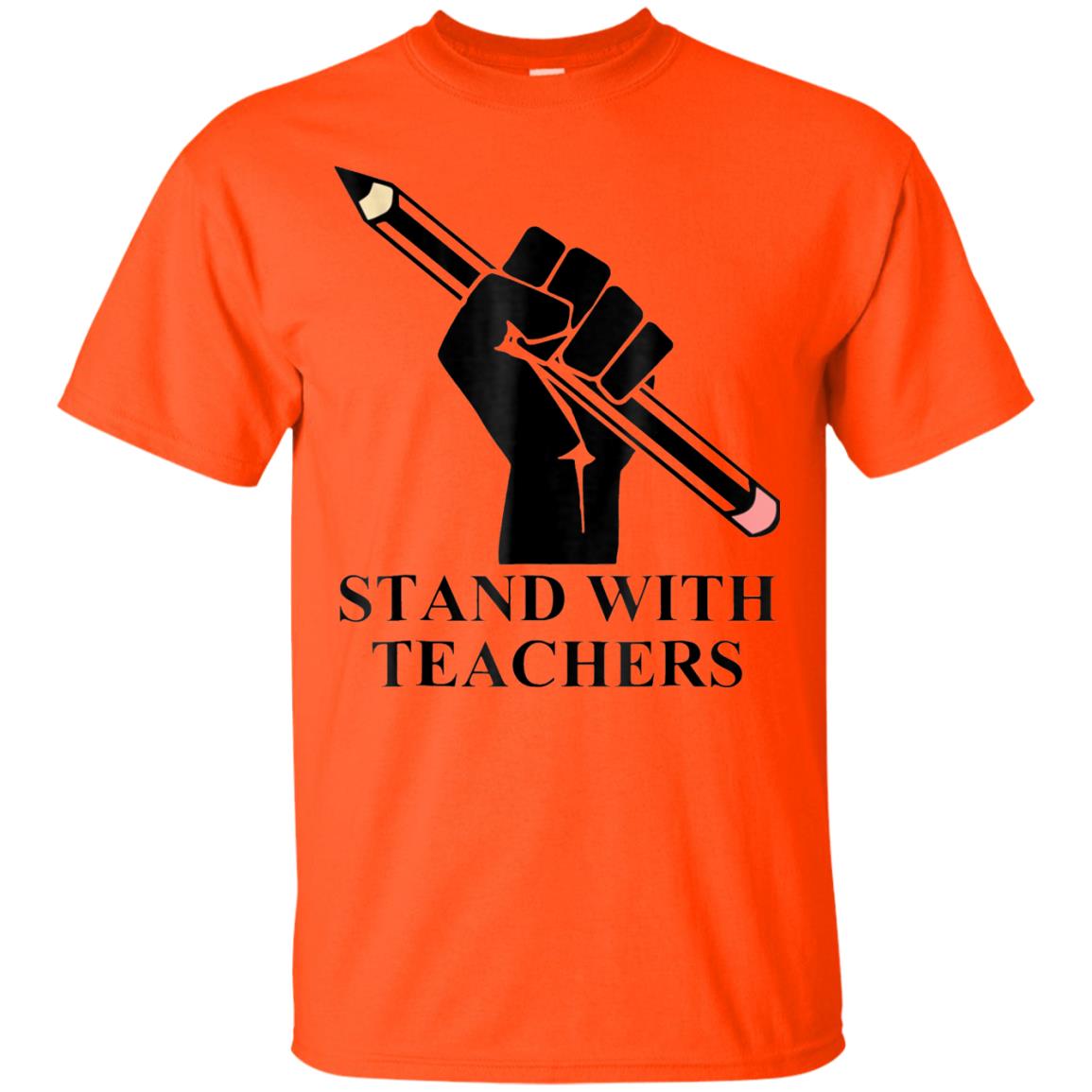 Colorado Teachers Stand With Teachers Educator Strike Shirt Orange
