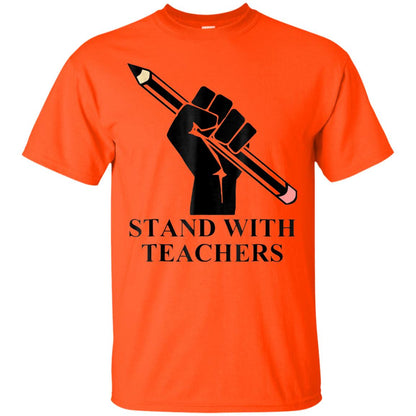 Colorado Teachers Stand With Teachers Educator Strike Shirt Orange
