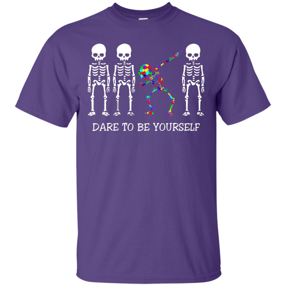 Dare To Be Yourself Autism Awareness T-shirt Purple