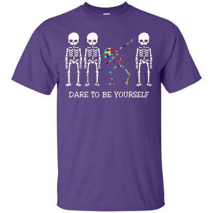 Dare To Be Yourself Autism Awareness T-shirt Purple