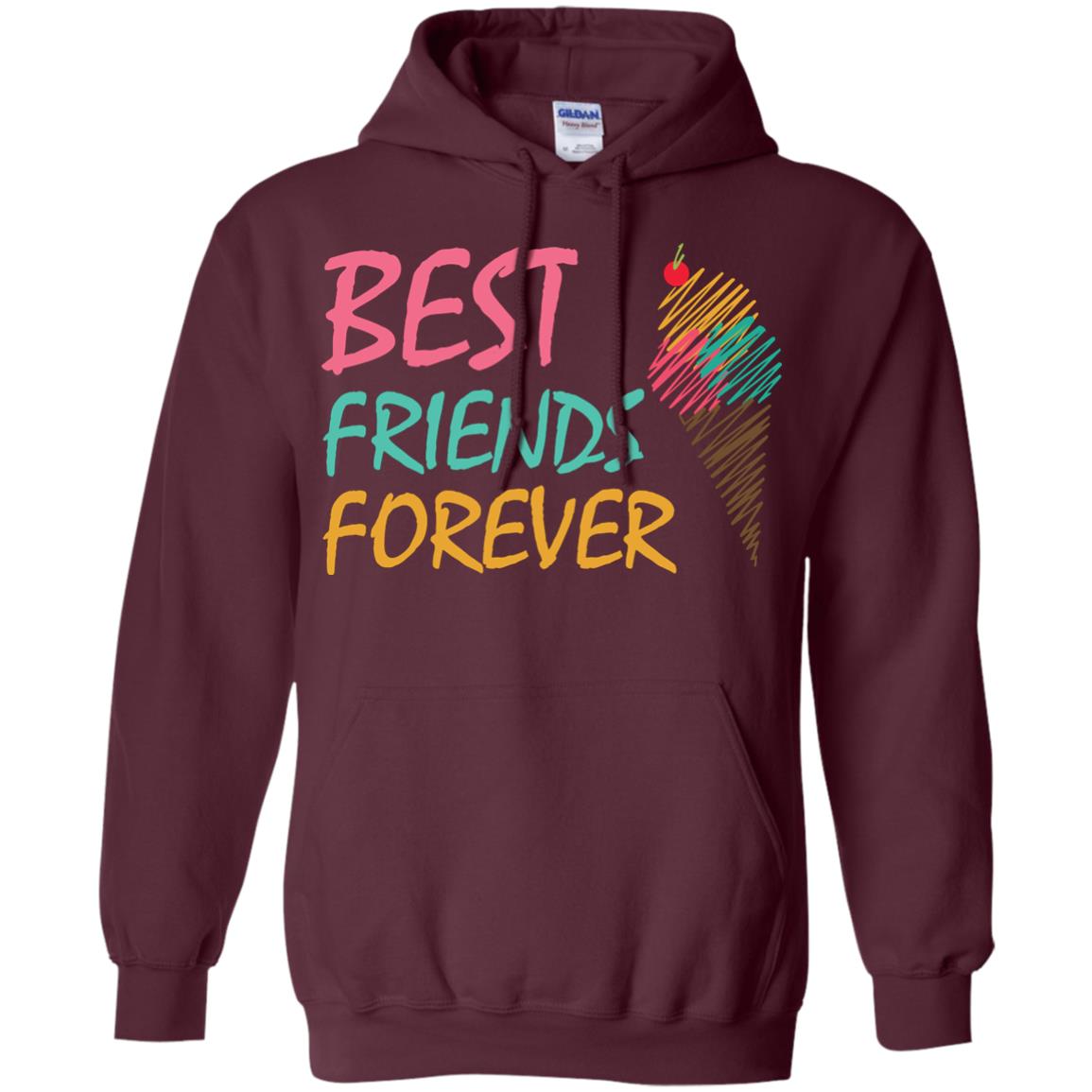 Best Friends Forever Ice Cream Lover T-shirt Maroon
