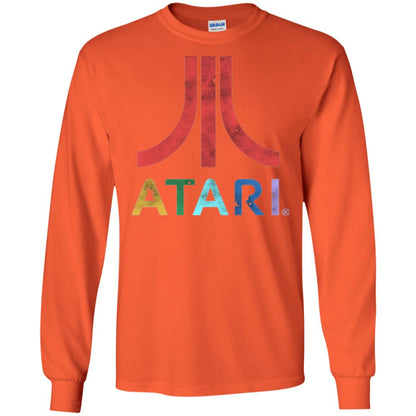 Colorful Retro Atari Gaming Logo T-shirt Orange