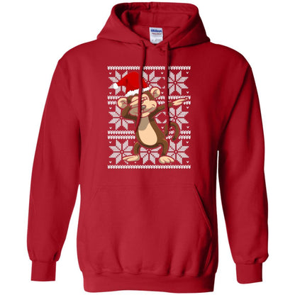 Christmas T-shirt Dabbing Monkey Red