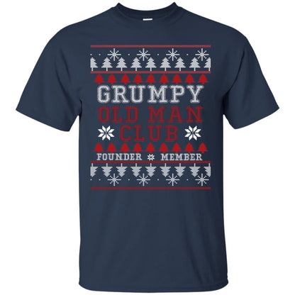 Grumpy Old Man Club Founder Member Ugly Christmas Idea Shirt Navy