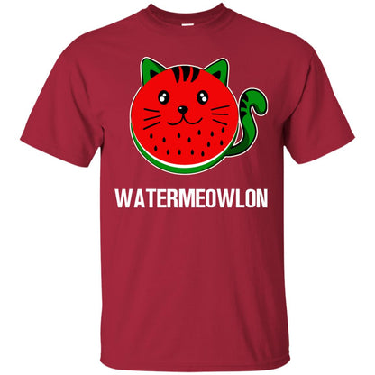 Watermeowlon Funny Summer Melon Fruit Shirt Cardinal