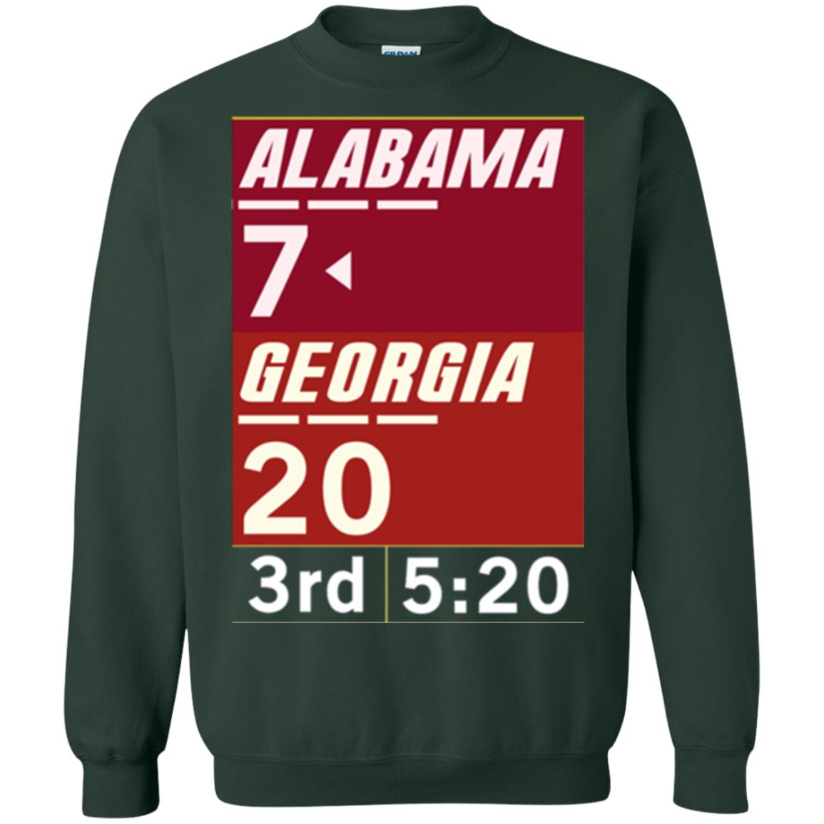 Football Lover T-shirt Alabama 26-23 Comeback Win 2-sided Forest Green