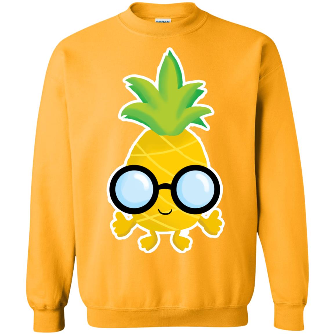 Funny Pineapple With Glasses For Boys Mens Shirt Gold