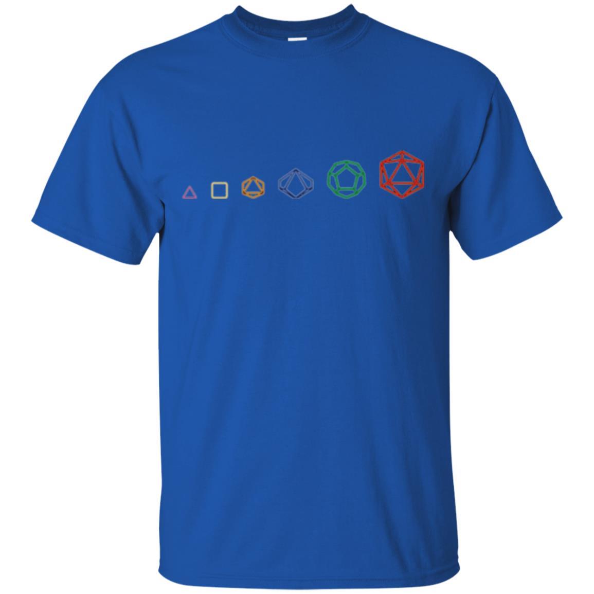 Gamer T-shirt D20 Dice Evolution Role T-shirt Royal