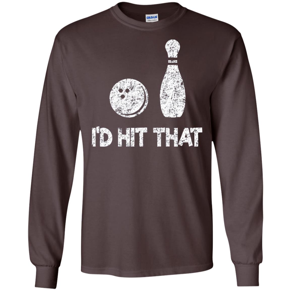 Funny Bowling Lover T-shirt T-shirt I_d Hit That Dark Chocolate