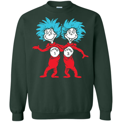 Dr. Seuss Thing 1 Thing 2 Buddies T-shirt Forest Green