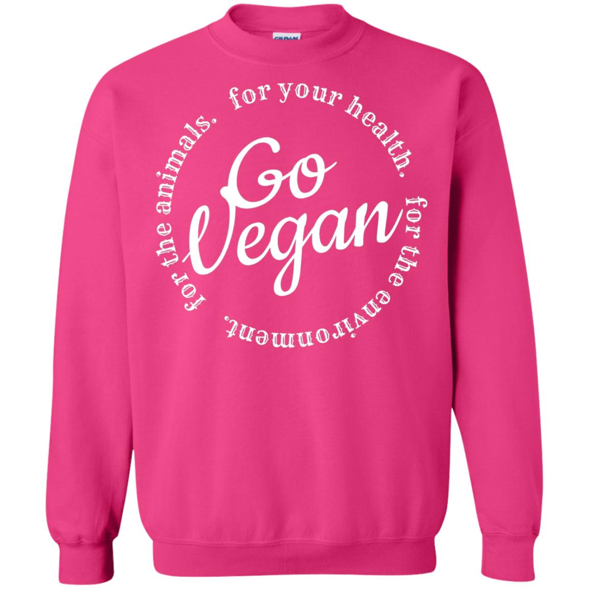 Go Vegan For Your Health Veget Vegetarian T-shirt Heliconia