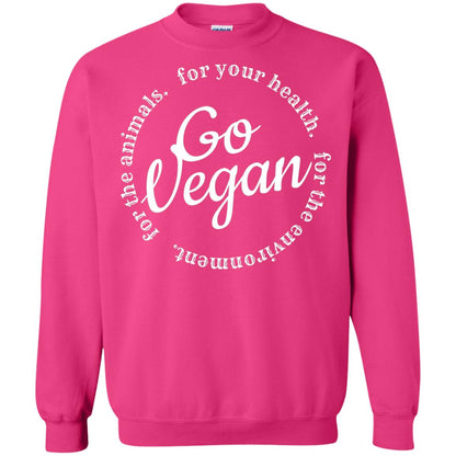 Go Vegan For Your Health Veget Vegetarian T-shirt Heliconia